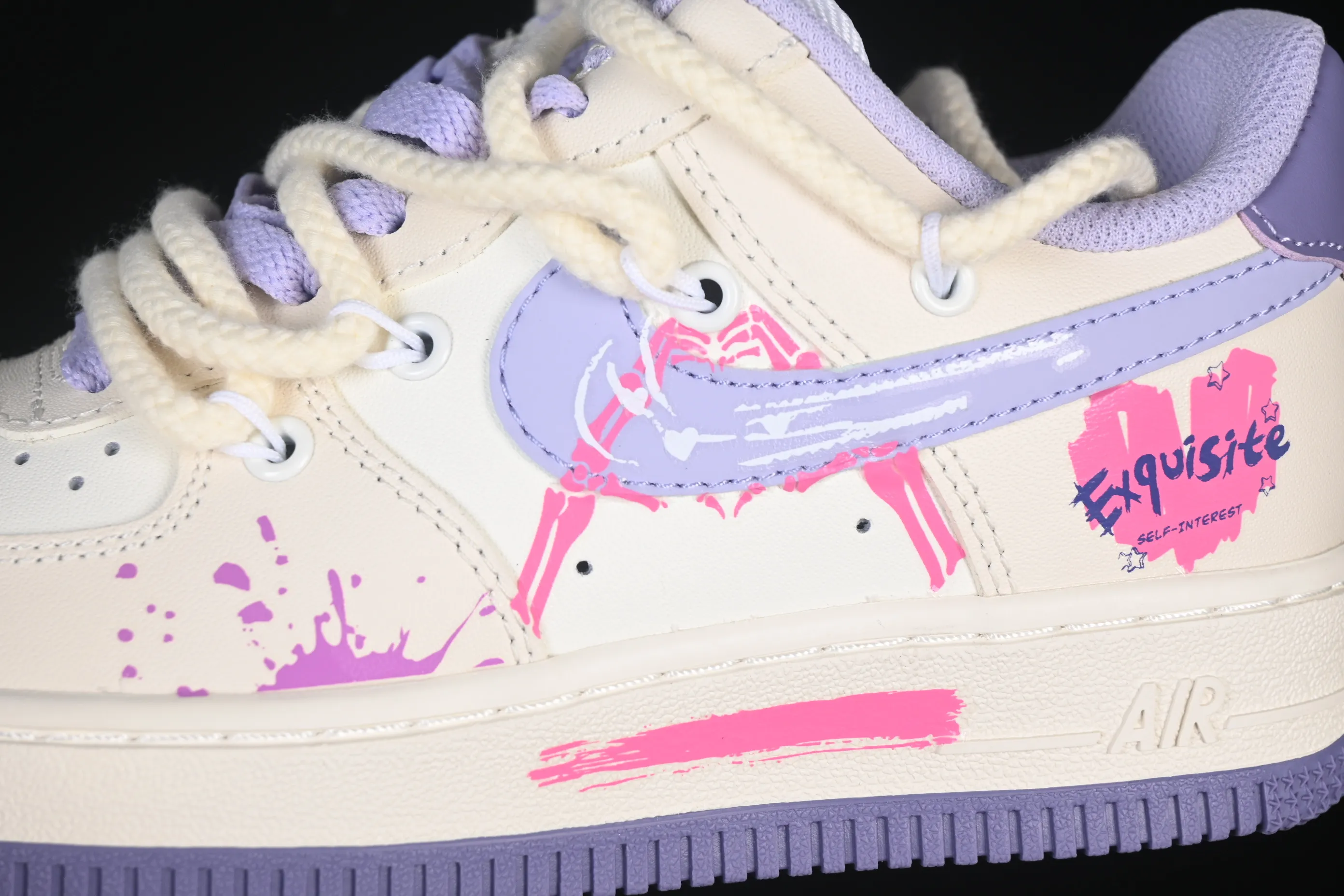 All categories Nk Air Force 1 Air Force series Nk Air Force 1 Low Air Force low-top Nike Air Force 1'07 Low "Confession" Hand-painted graffiti Purple pink confession Air Force 1 low-top casual sneakers BD7701-220